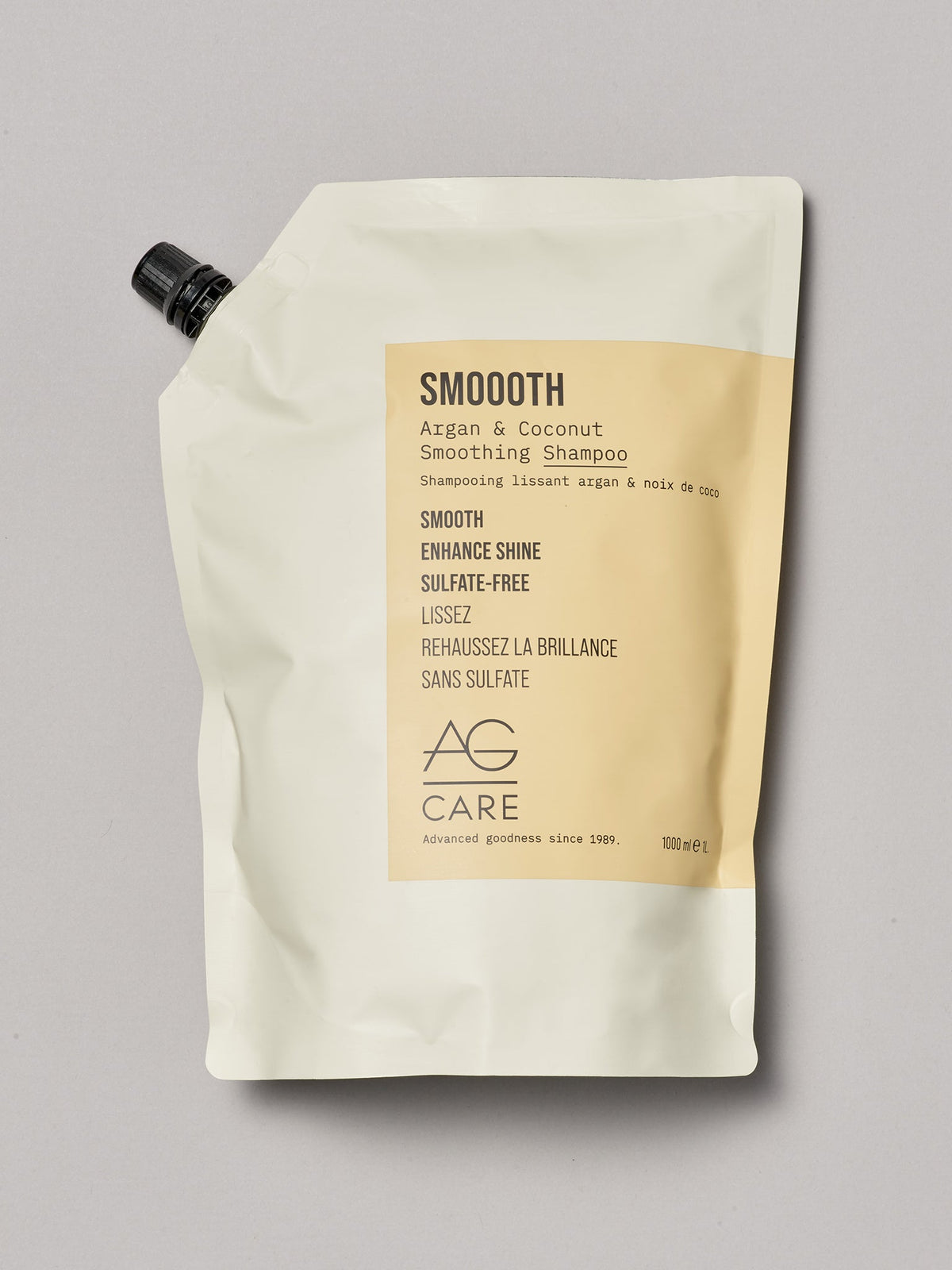 AG Care SMOOOTH Argan & Coconut Smoothing Shampoo 1 L Refill
