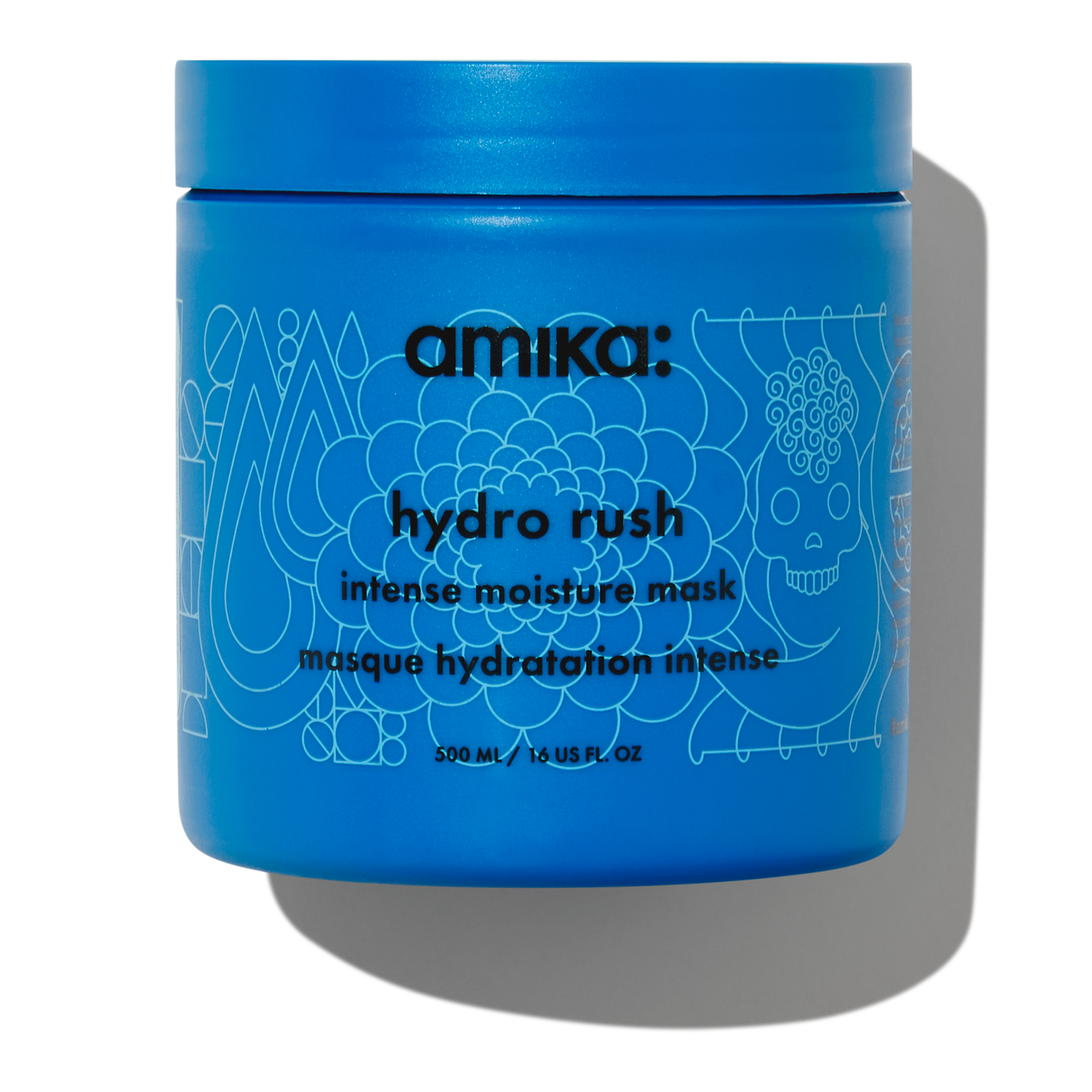 Amika Hydro Rush Intense Moisture Hair Mask With Hyaluronic Acid, 500 mL