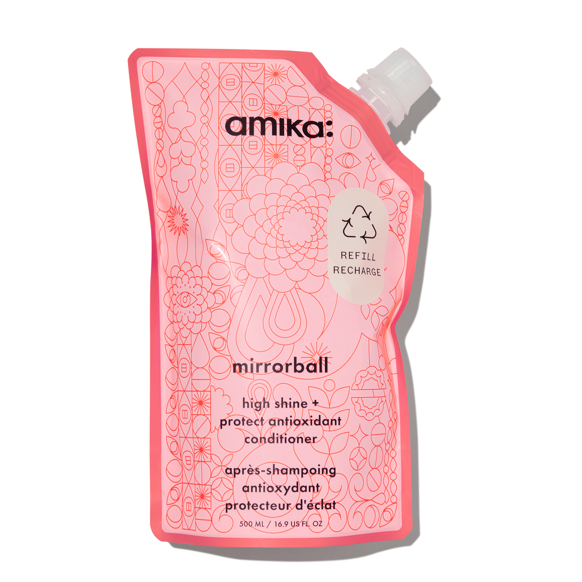 Amika Mirrorball High Shine + Protect Antioxidant Conditioner, 500 mL Refill