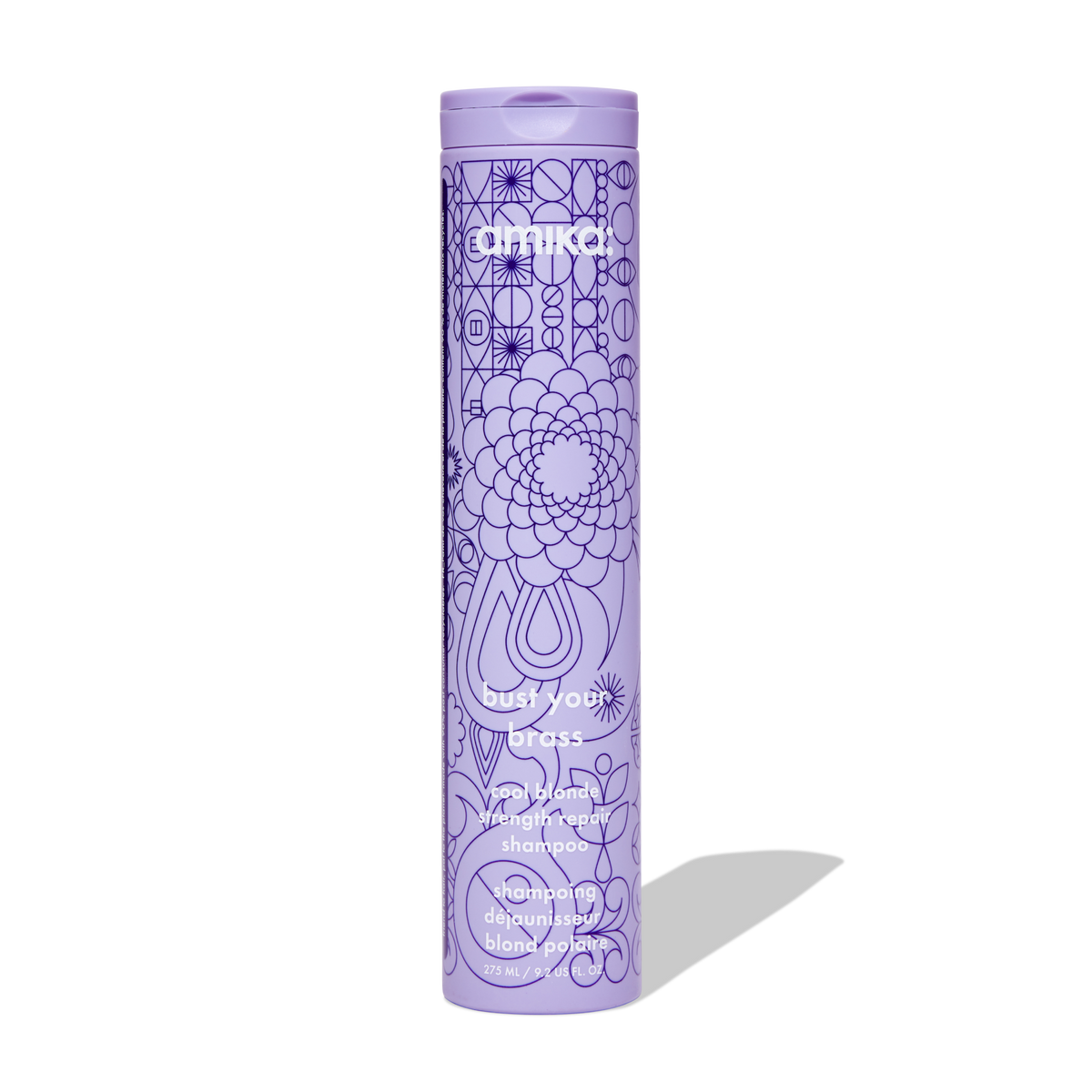 Amika Bust Your Brass Cool Blonde Strength Repair Shampoo, 275 mL