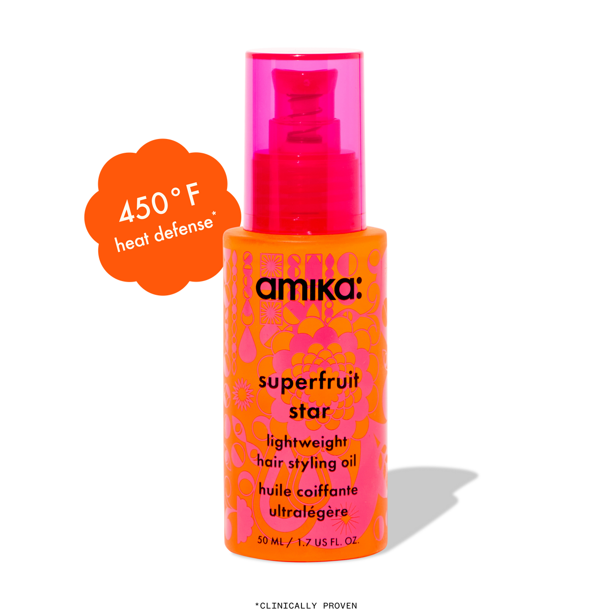 Amika Superfruit Star Lightweight Hair Styling + Heat Defense Oil, 50 mL